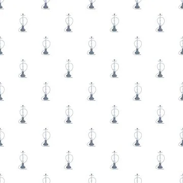 Hookah shisha water pipe repeating seamless pattern background Stock-Illustration