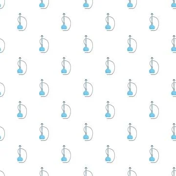 Hookah shisha water pipe repeating pattern illustration Stockillustratie