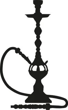 Hookah silhouette Stock Illustration