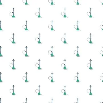 Hookah smoking pattern seamless vector background design 스톡 일러스트