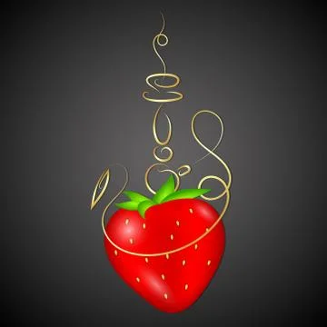 Hookah strawberry vector Stock Illustration