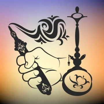 Hookah symbol for relaxation Stock Illustration