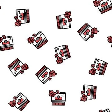 Hookah tobacco vector seamless pattern イラスト素材