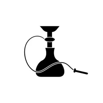 Hookah in trendy flat style isolated. Stock Vector illustration. Stock Illustration