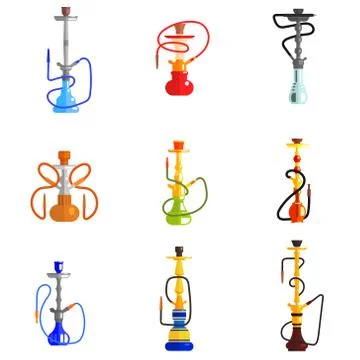 Hookah Vector Icons Illustration Stockillustratie