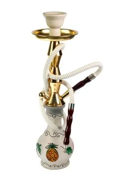 Hookah on the white background Stock Photos