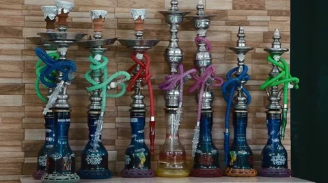 Hookahs ready for smoking Stock Footage 65829194