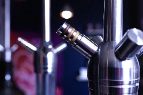 Hookahs standing in a row Stock Photos