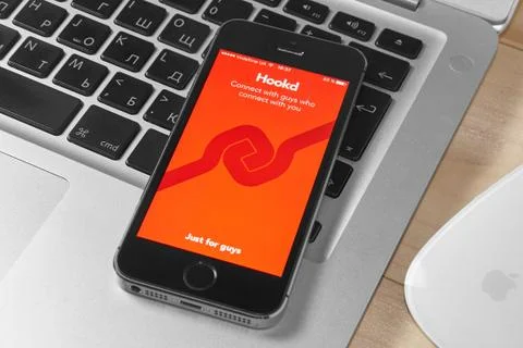 Hookd app on iPhone 5s Stock Photos