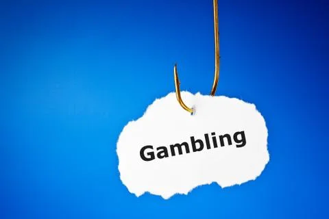 Hooked On Gambling Concept Foto stock