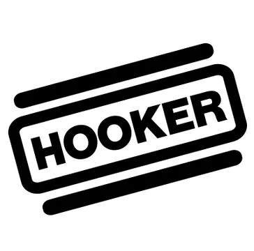Hooker black stamp Stock Illustration