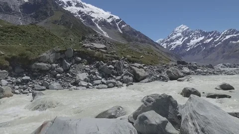 Hooker Glacier Lake Video stock 79967144