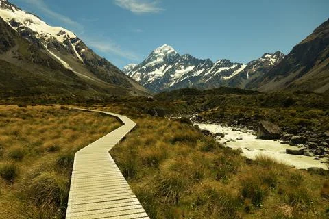 Hooker valley walkway Stock Photos
