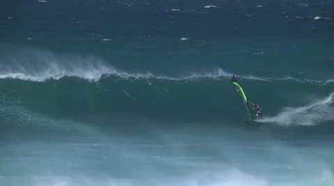 Hookipa, Maui windsurfing Stock Footage 8601501