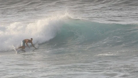 Hookipa Surf Guy ripping waves 4k 60p slo-mo Maui Hawaii Stock Footage 109399062
