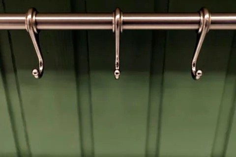 Hooks metal for clothes on rolling Stock Photos