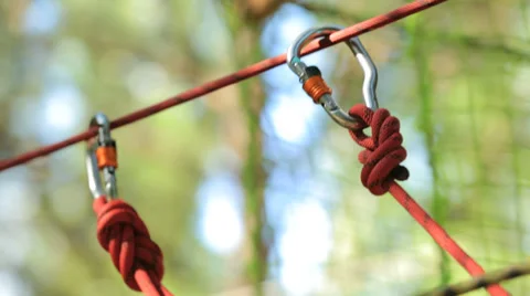 Hooks of safety rope, close-up Stock-Footage 36547351