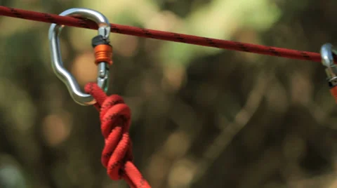 Hooks of safety rope, close-up Stock-Footage 36548418
