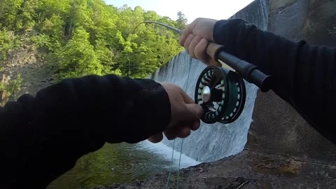 Hookset in the trough Stock-Footage 336030776