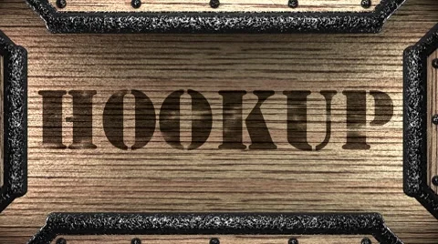 Hookup on wooden stamp Stock Footage 8652917