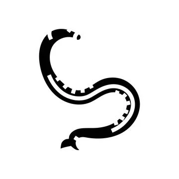 Hookworm parasite glyph icon vector illustration Stock-Illustration