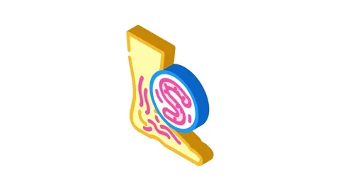 Hookworm parasite isometric icon animation Stock-Footage 327281893