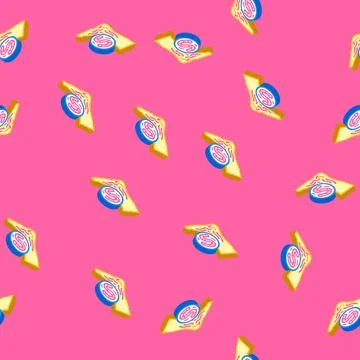 Hookworm parasite isometric icon seamless pattern Stock Illustration