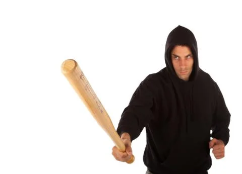 Hooligan with bat Stock Photos