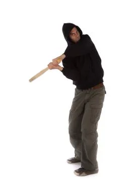 Hooligan with bat Stock Photos