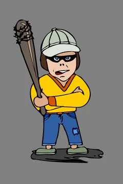 Hooligan comic character Stock Illustration
