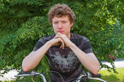 Hooligan by motorcycle Stock Photos