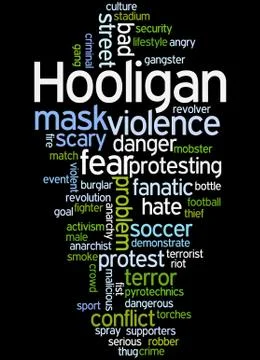 Hooligan word cloud, word cloud concept Stock Illustration