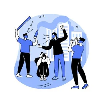 Hooliganism abstract concept vector illustration. Stock Illustration