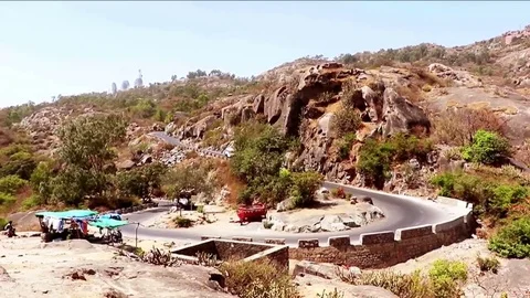 Hooneymoon point, Mount Abu Stock-Footage 74617095
