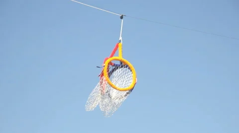 Hoop Takraw, basket-shaped net Stock-Footage 60689587