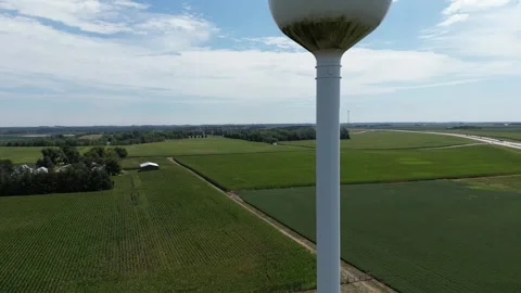 Hooper Nebraska Water Tower Stock Footage 247709799