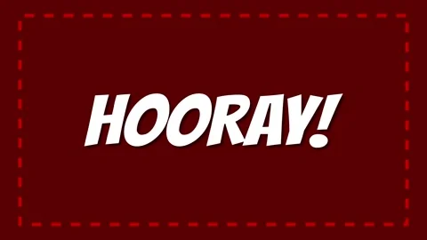 Hooray! Exclamation Text Motion Graphics Animation Stock Footage 283131508