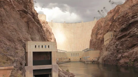 HOOVER DAM FROM BELOW Stock Footage 5089191