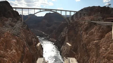 Hoover Dam Bridge Stock Footage 8993545