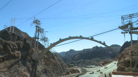 The Hoover Dam bypass under construction (3 of 4) Stock Footage 629572