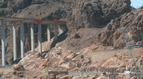 Hoover Dam bypass under construction Stock Footage 629584