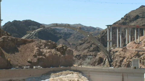 The Hoover Dam bypass under construction (4 of 4) Stock Footage 629588