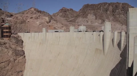 Hoover dam, camera looking down Stock Footage 56340573
