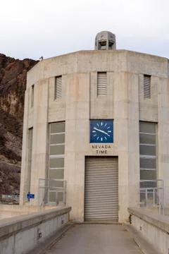 Hoover dam clock Stock Photos