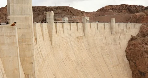 Hoover Dam engineering marvel on the Nevada Arizona border Video stock 90137637