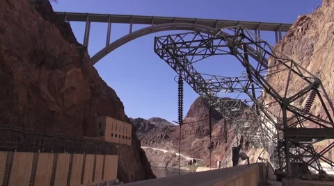 Hoover Dam - Exterior Structures Stock Footage 42169065
