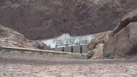 Hoover Dam looking down into the dam Video stock 106410591