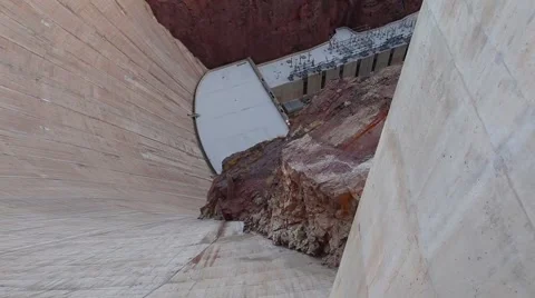 Hoover Dam looking down Stock Footage 49705262
