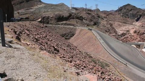 Hoover Dam Pan Stock Footage 879480