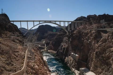 Hoover Dam in Foto stock
